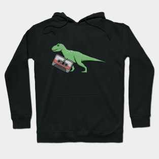 Dinosaur With Vintage Tape Hoodie